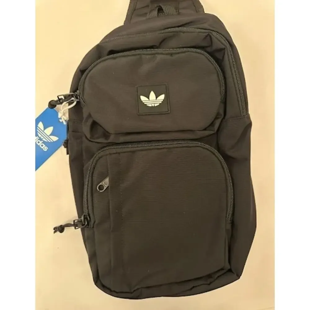 Adidas Originals Utility 4 Sling Crossbody Shoulder Bag Black Bottle NWT